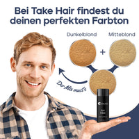 Take Hair ENDLICH WIEDER VOLLES HAAR Take Hair Scatter Hair Refill Bag 100 g I Holds in Rain and Wind I For Men and Women I Pouring Hair for Hair Thickening I Hair Fibers Hair Powder Hair Loss (Scattered Hair Medium Blonde)