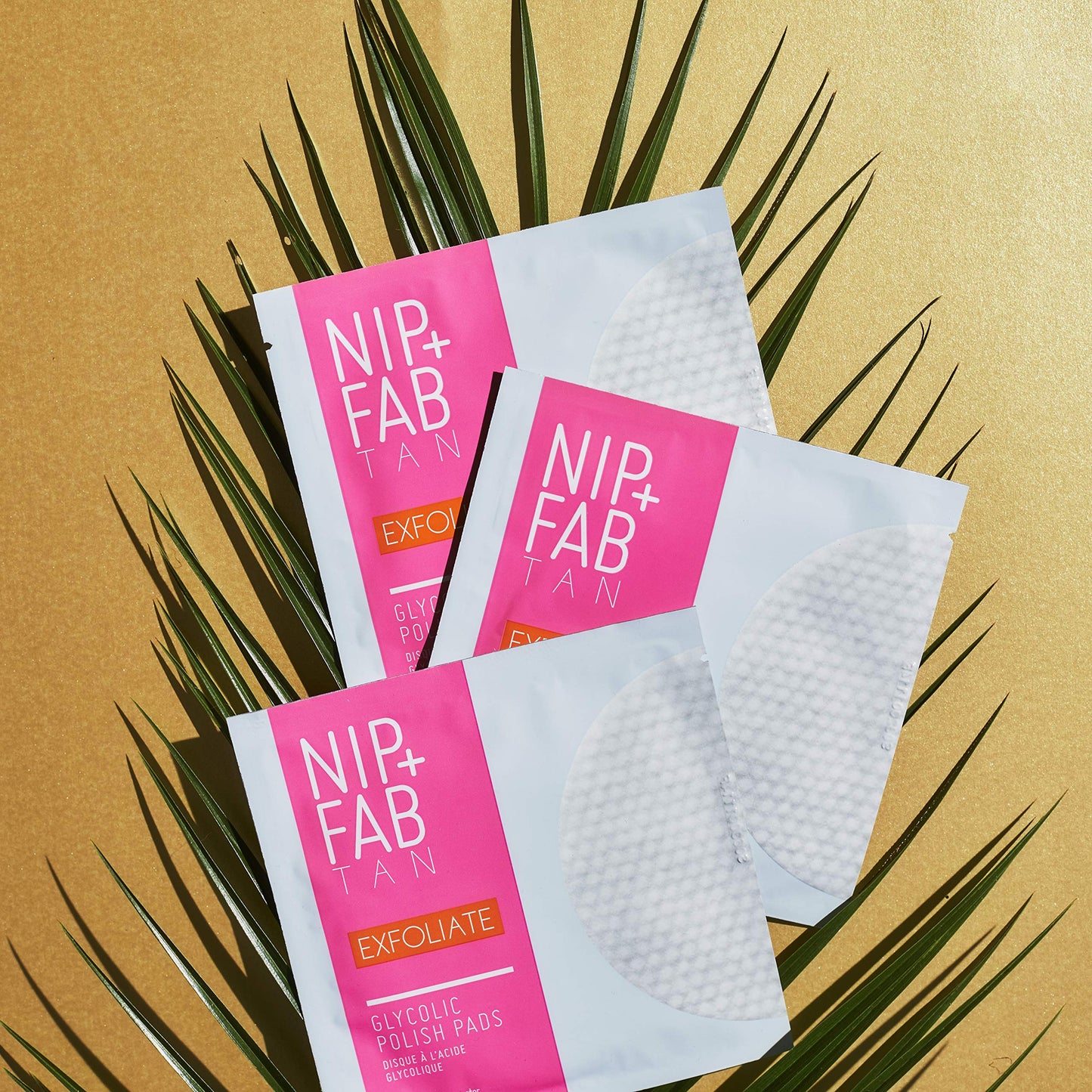 Nip+Fab Glycolic Polish Pad | Glycolic Acid Pads | Tan Preparation | Exfoliating | 4 Pads
