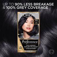 L'Oreal Paris Preference Hair Dye, Luminous Permanent Rich Hair Colour, Long Lasting Brilliance, Achieve Radiant, Salon-Inspired Results, Shade: P11 Manhattan