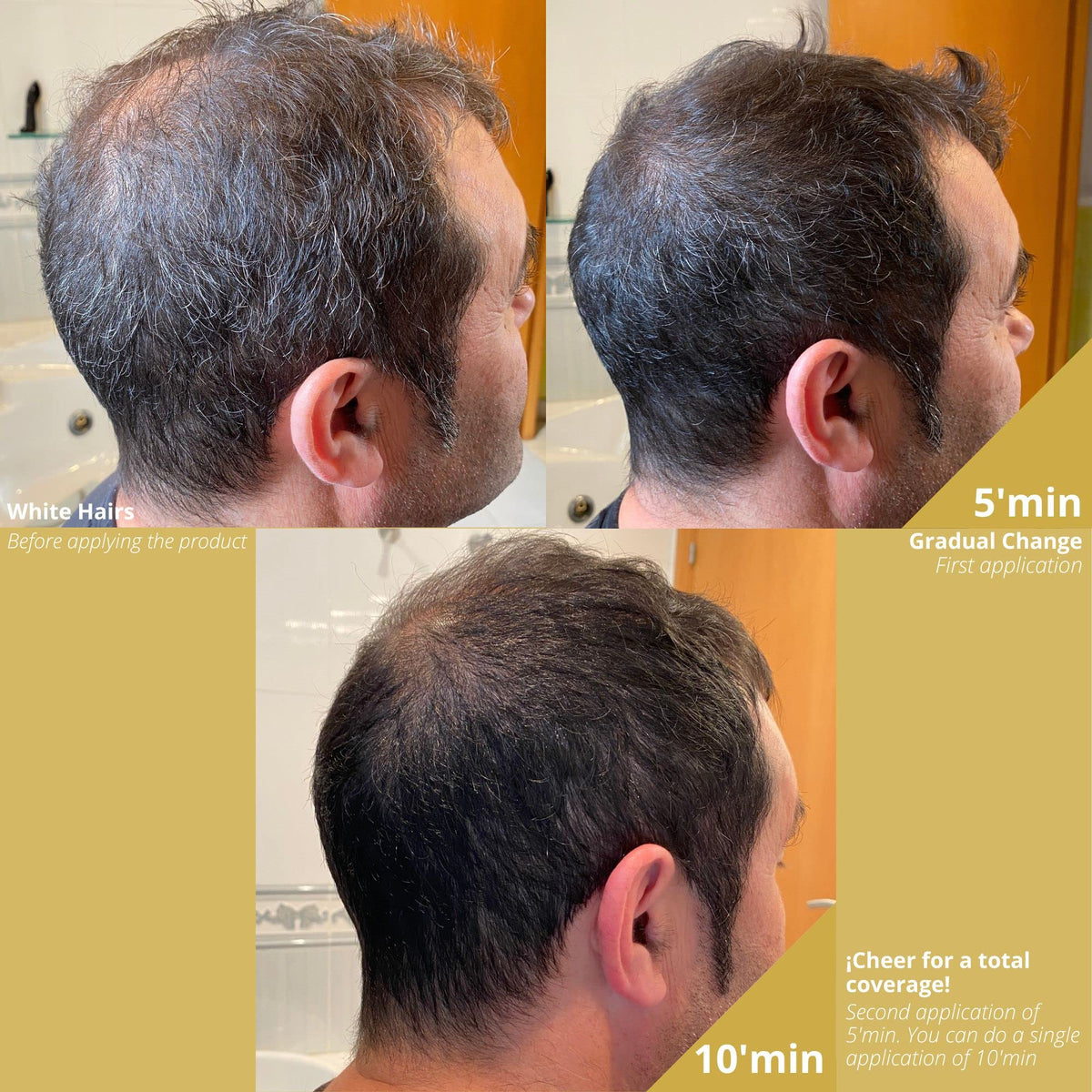 Mens Hair Dye Salvathor Duran - 20 Applications - Beard Dye - Natural Hair Dye - Hair Dye For Men - Mens Beard Dye - Beard Dye Black - Gradual or Complete Changement in the First Application - 250 ml.