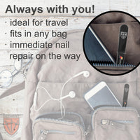 3 Swords Germany Sapphire Metal Pocket Nail File Manicure Travel 3 Pieces