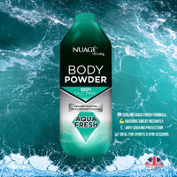 Great British Home New Nuage Talc Free Body Powder for Men Bundle – 250g Cool Musk & 250g Aqua Fresh – 2 Pk Talc Free Powder for Women & Men – Anti-Chafing & Fresh Skin by GBH