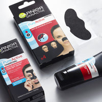 Garnier Pure Active Anti-Blackhead Charcoal Nose Strips, Pack Of 4