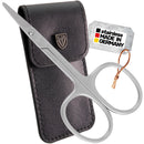 3 Swords Germany - Brand Quality Stainless Steel INOX Curved Cuticle Scissors with Round Tips for Diabetics or Kids - Made in Solingen Germany