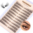 TOOCHUNAG Natural Lash Clusters 180pcs Individual Eyelashes Wispy Cluster Lashes 7-15mm C Curl Eyelash Clusters Left&Right DIY Individual Lashes Extension