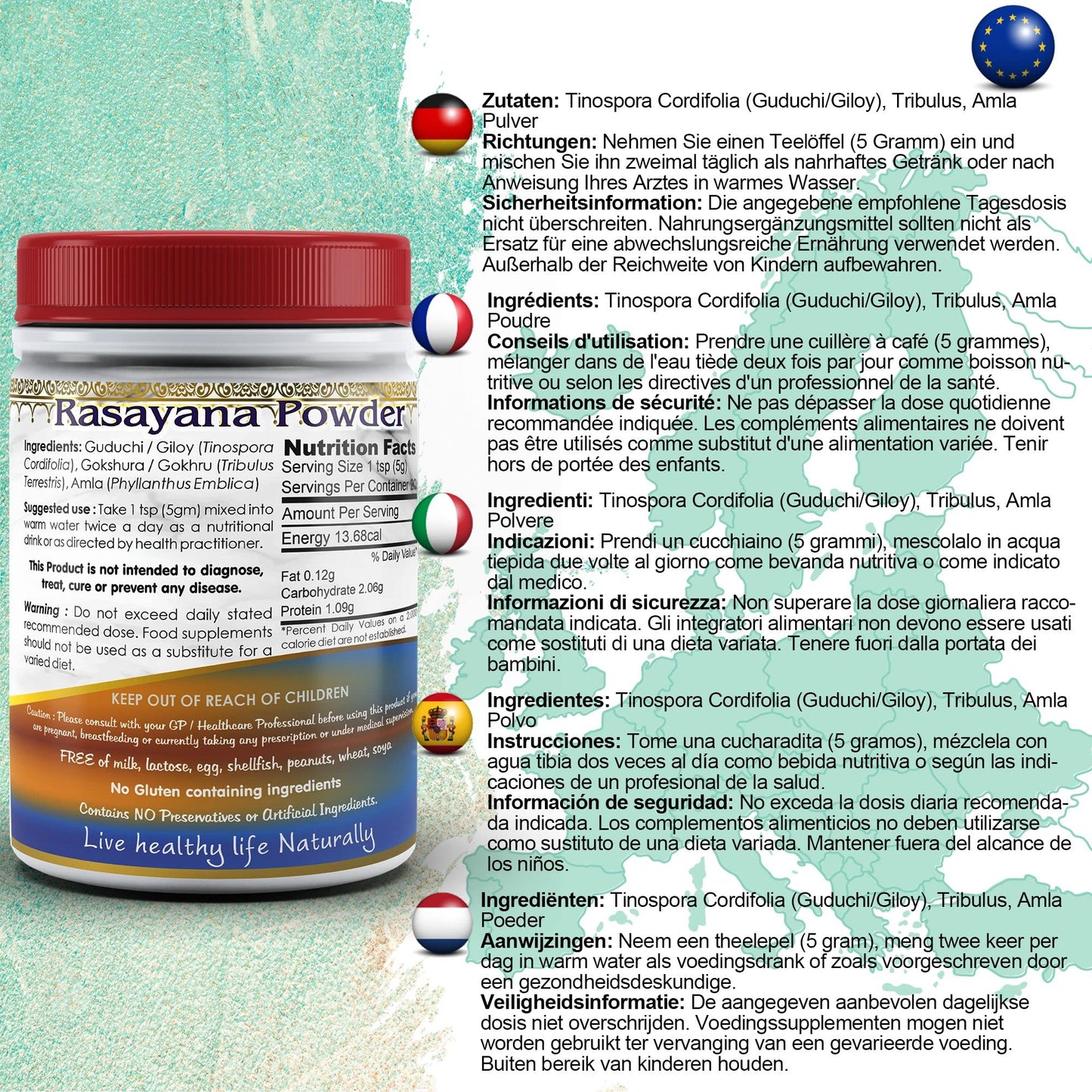 DivyaHerb Rasayana Powder 100grm, Natural, (Pack of 1)