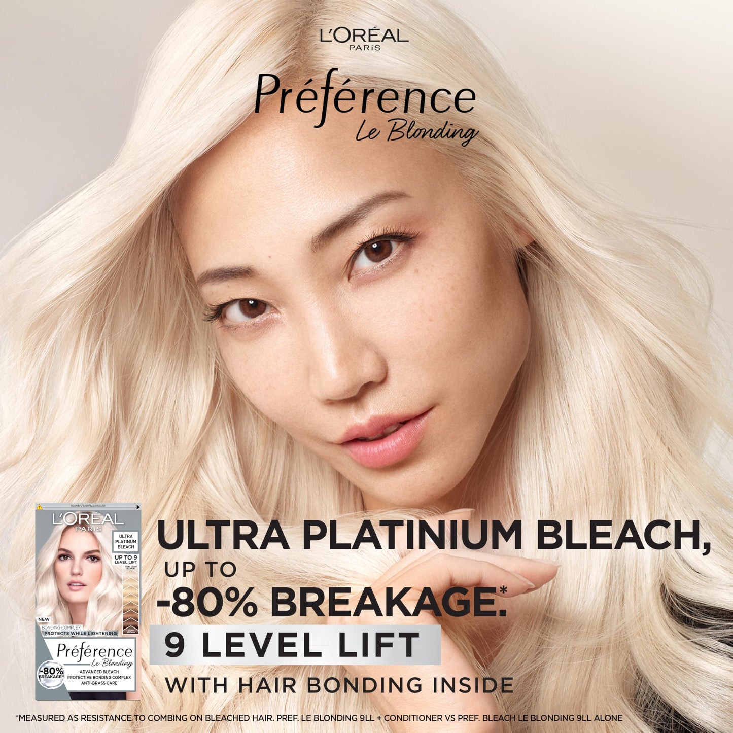 L'Oreal Paris Preference Hair Dye, Luminous Permanent Rich Hair Colour, Long Lasting Brilliance, Achieve Radiant, Salon-Inspired Results, Shade: Extreme Platinum
