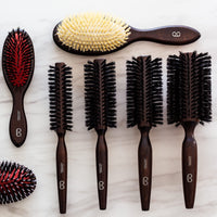 l'artisan BROSSIER L'Artisan Brossier - Round Hairbrush Natural Bristle in Beech Wood 10 Rows – Handmade in France