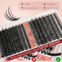 Higu clace Higu Clace Cluster Lashes 320PCS, Individual Eyelashes Mixed 9-16mm,Natural Lash Clusters Wispy Cluster Lashs,Eyelash Extensions Easy to Use at Home Eyelashes Clusters (30D+40D)