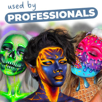 Blue Squid PRO Face Paint - Classic White (30gm), Professional Water Based Single Cake Face & Body Paint Makeup Supplies for Adults Kids Halloween Facepaint SFX Water Activated Face Painting Non Toxic