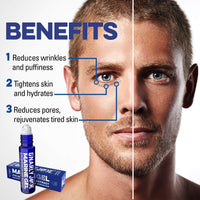 TRADEMARK GNARLY JOE EST.MMXVII Gnarly Joe Eye Serum for Men - 10ml - Hyaluronic Gel With Cooling Rollerball Applicator - Rejuvenates Tired Eyes, Puffiness and Dark Circles - Eye Bags Remover - Mens Eye Roll On - Mens Eye Serum