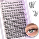 Himirell False Eyelashes DIY Clusters Lashes Individuals Wispy Wet Look Fluffy Cat Eye Fake Eyelashes Faux Mink Lashes 5 Pairs Multipack