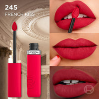 essie L'Oréal Paris Liquid Lipstick, Intense Colour, Longwear Matte Formula with Hyaluronic Acid, Transfer- and Smudge-Resistant, Infallible Matte Resistance, Shade: 245 French Kiss