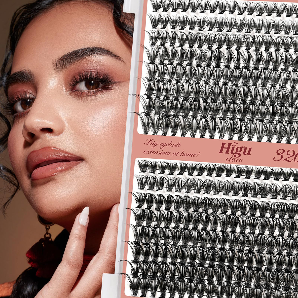 Higu clace Higu Clace Cluster Lashes 320PCS, Individual Eyelashes Mixed 9-16mm,Natural Lash Clusters Wispy Cluster Lashs,Eyelash Extensions Easy to Use at Home Eyelashes Clusters (30D+40D)