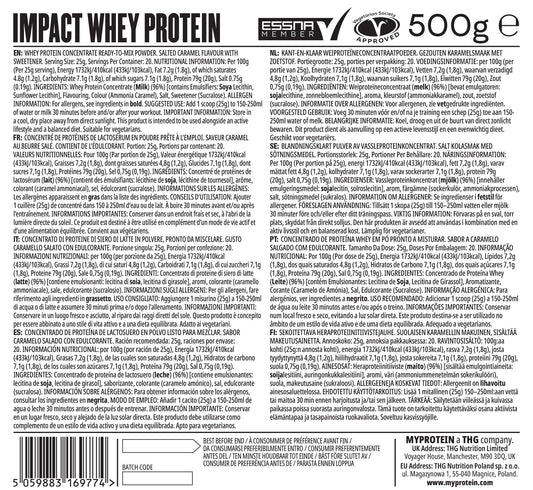 Myprotein MyProtein Impact Whey Protein - Salted Caramel - 500g