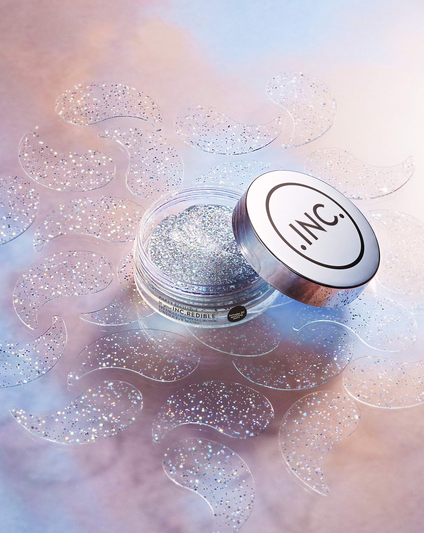 INC.redible Party Recharge - Sparkling Under Eye Masks, clear