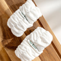 So Eco Wash Wrist Bands (2 Pack) – Reusable Cotton Wrist Bands for Skincare, Prevent Water Run-Off, Soft & Absorbent