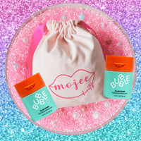 Skincare Bundle with 2 x Bubble Skincare Slam Dunk Hydrating Moisturiser 30ml - Aloe Vera Juice + Vitamin E + Avocado Oil + Niacinamide and Mojee Beauty Canvas Bag