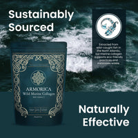 ARMORICA Marine Collagen Powder with Vitamin C – Hydrolyzed for Optimal Absorption | Unflavored & Easily Dissolves | Non-GMO & Microplastic Tested | Skin, Hair & Joint Support | 240g (30 Servings)