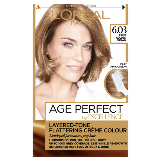 L'ORÉAL L'Oreal Excellence Age Perfect 6.03 Light Golden Brown Hair Dye