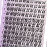 Himirell False Eyelashes DIY Clusters Lashes Individuals Wispy Wet Look Fluffy Cat Eye Fake Eyelashes Faux Mink Lashes 5 Pairs Multipack