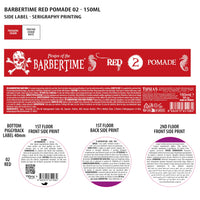 BarberTime BARBERTIME Hair Styling Aqua Wax | No2 Red Pomade Shine Look | Long Lasting Gel Formula Strong Hold 150 ml