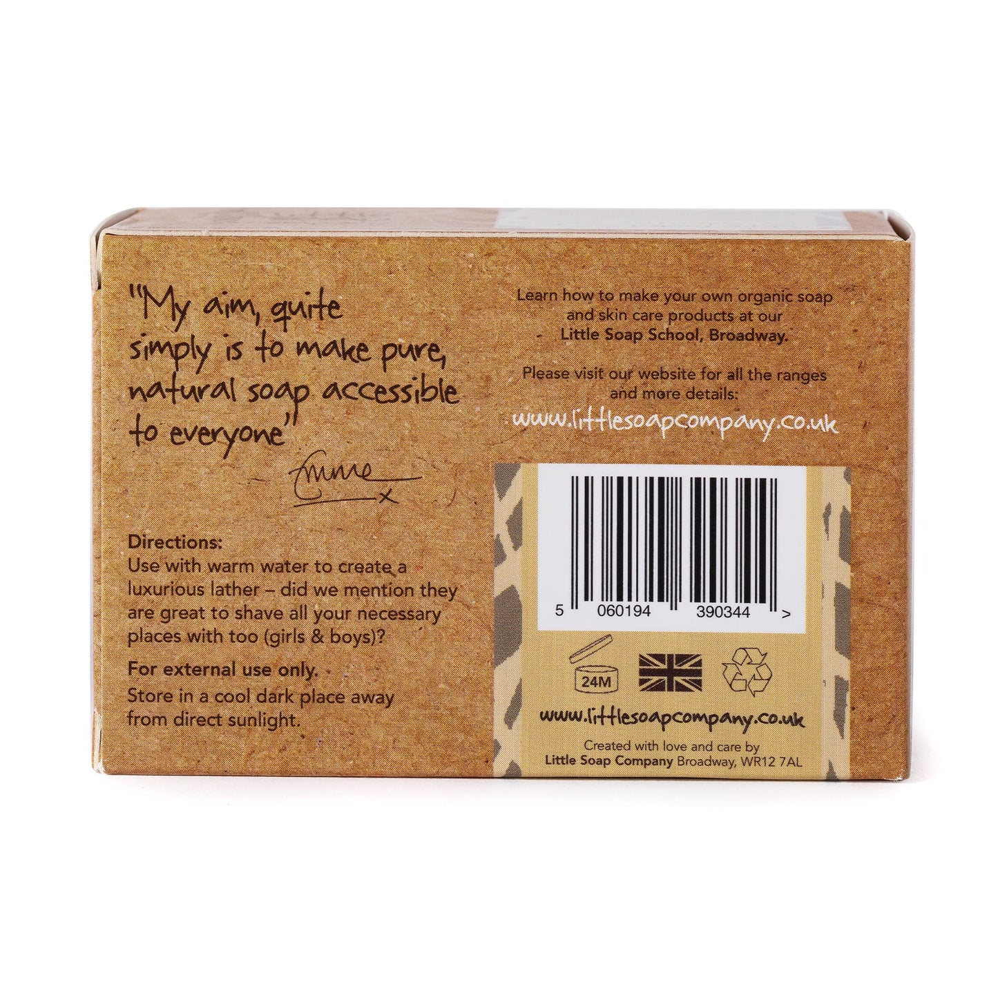 Little Soap Company Sensitive Unperfumed Soap Bar - Vegan, Cruelty Free, No SLS or Parabens, Unperfumed with English Oatmeal | Natural, & Organic Body & Hand Soap Bar(110g)
