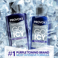 PROVOKE Touch of Silver Go Icy Shampoo 150ml, Icy Platinum Look in Just 1 Wash, Triple Toning Technology to Cool Down Warmer Brassy Tones for an Extra Light Colour, Enriched Keratin to Deeply Hydrate