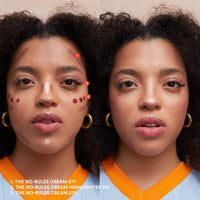 3INA MAKEUP - The No-Rules Cream Highlighter 512 - Liquid Highlighter Pearly gold for Eyes Lips & Cheeks w Sweet Almond Oil