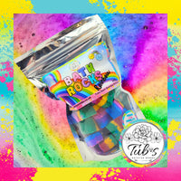 Tub's bath bombs Rainbow Colourful Bath Rocks Bath Bombs Green Blue Yellow Red Purple Fizz Vegan Approved Pride Made in UK by Tub's Bath Bombs