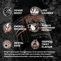 DEMON LABZ Pre Workout Demon, Tropical, 160mg Caffeine + Creatine, 360g