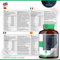 STERLING NUTRITION Bio Cultures Probiotic Complex with 45 Billion CFU with 15 Live Bacteria Strains - Digestive Enzyme Supplements - 90 Super Strength Vegan Capsules - Made in UK - by Sterling Nutrition