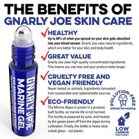 TRADEMARK GNARLY JOE EST.MMXVII Gnarly Joe Eye Serum for Men - 10ml - Hyaluronic Gel With Cooling Rollerball Applicator - Rejuvenates Tired Eyes, Puffiness and Dark Circles - Eye Bags Remover - Mens Eye Roll On - Mens Eye Serum