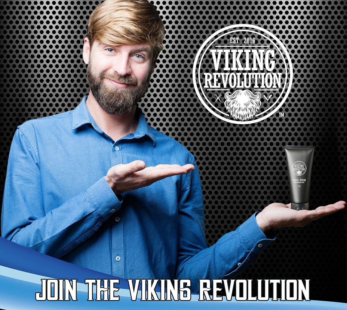 VIKING REVOLUTION Viking Revolution - Face Scrub - Microdermabrasion Mens Face Wash - Facial Cleanser for Exfoliating, Cleansing, Removing Blackheads, Acne, Ingrown Hairs - Face Wash Men - 30 ml