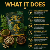 Puretrex Moringa Leaf Extract Capsules 10,000mg Equivalent 10:1, 120 Count, High Strength Organic Moringa Oleifera, BioPerine Black Pepper, Natural Energy Immunity Vitality Support, Vegan, Made in UK