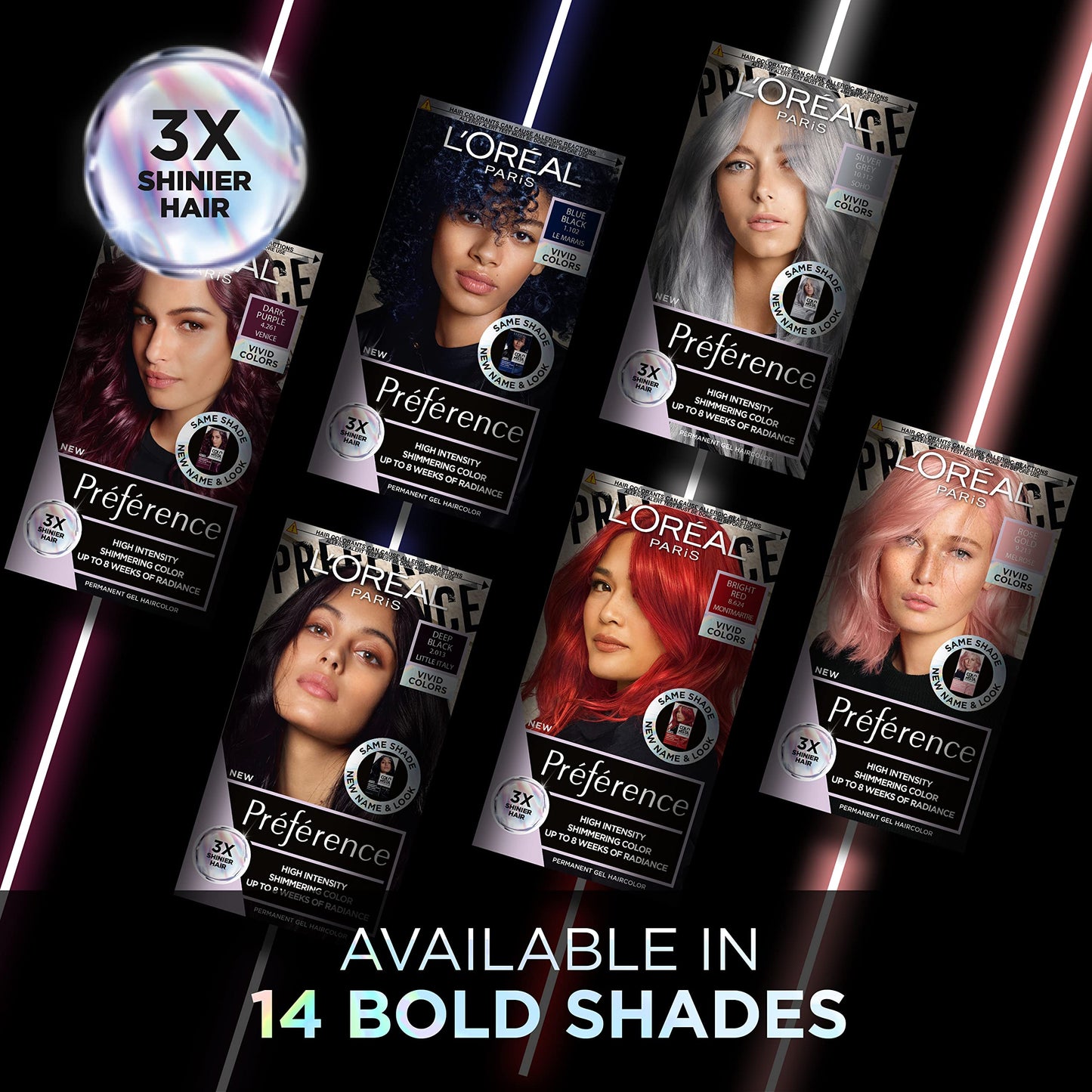 L'Oreal Paris L'Oréal Paris Permanent Hair Colour, Long-Lasting Shine and Intense Colour, For up to 8 Weeks, Preference Vivids (Colorista), Light Rose Gold 9.23, x1 pack