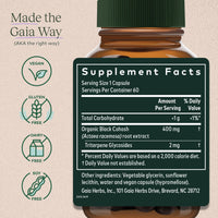 Gaia Herbs Black Cohosh - Menopause Support Supplement to Help Maintain Hormone Balance and Health for Women - with Organic Black Cohosh - 60 Vegan Liquid Phyto-Capsules (30-Day Supply)