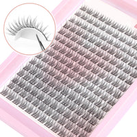PHKERATA Wispy Cluster Lashes Natural Individual Eyelashes 180Pcs 9-12MM Lashes Individual Cluster Short Wispy C Curl Eyelash Clusters 9-12MM Super Thin Band Eyelashes