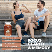 Izkan Mushroom Gummies 1000mg - Lion Mane Mushroom Gummies Supplement Promotes Focus, Memory, and Mood - 60 Count (Mixed Berry Flavor, Halal, Gluten-Free, Vegan) (1)