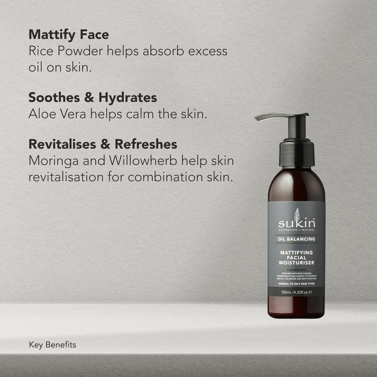 Sukin Oil Balancing Mattifying Facial Moisturiser 125ml