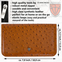 3 Swords Germany - brand quality 10 piece manicure pedicure grooming kit set for professional finger & toe nail care scissors clipper fashion leather case in gift box, Made by 3 Swords (6608)