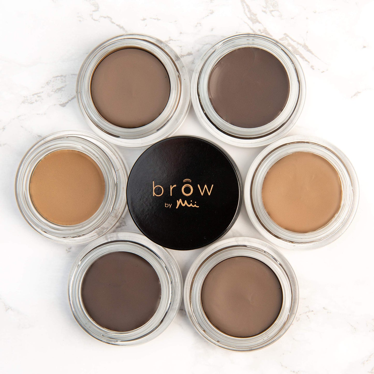 Mii Cosmetics | Brow By Mii Artistic Brow Creator | Long Lasting Eyebrow Pomade | Masterfully Dark
