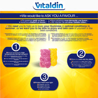 Vitaldin VITALDIN Probiotic Gummies – 500 Million CFU Bacillus Coagulans per Serving – 60 Chewable Gummies (1-Month Supply); Assorted Fruit Flavours – Digestive Support – Gluten Free – for Children & Adults