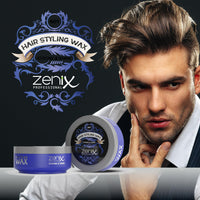 Zenix Hair Styling Wax STRONG & SHINE Aqua Wax 150 ml || Strong Hold Hair Gel Wax || Edge Control for Men & Women || Long Lasting Hair Wax || Hair Shaper Wax (BLUE)