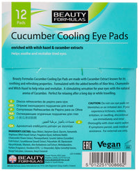 Beauty Formulas Clear Skin Cucumber Cooling Eye Pads 12'S