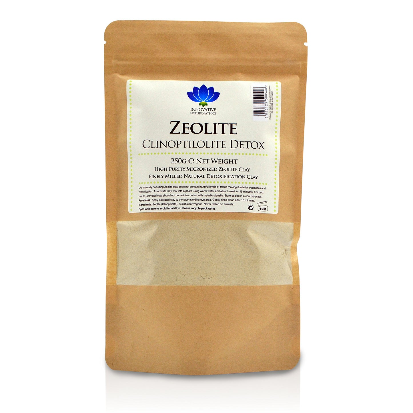 Innovative Naturopathics Zeolite Clay/High Purity Detox Powder / 250g Packet