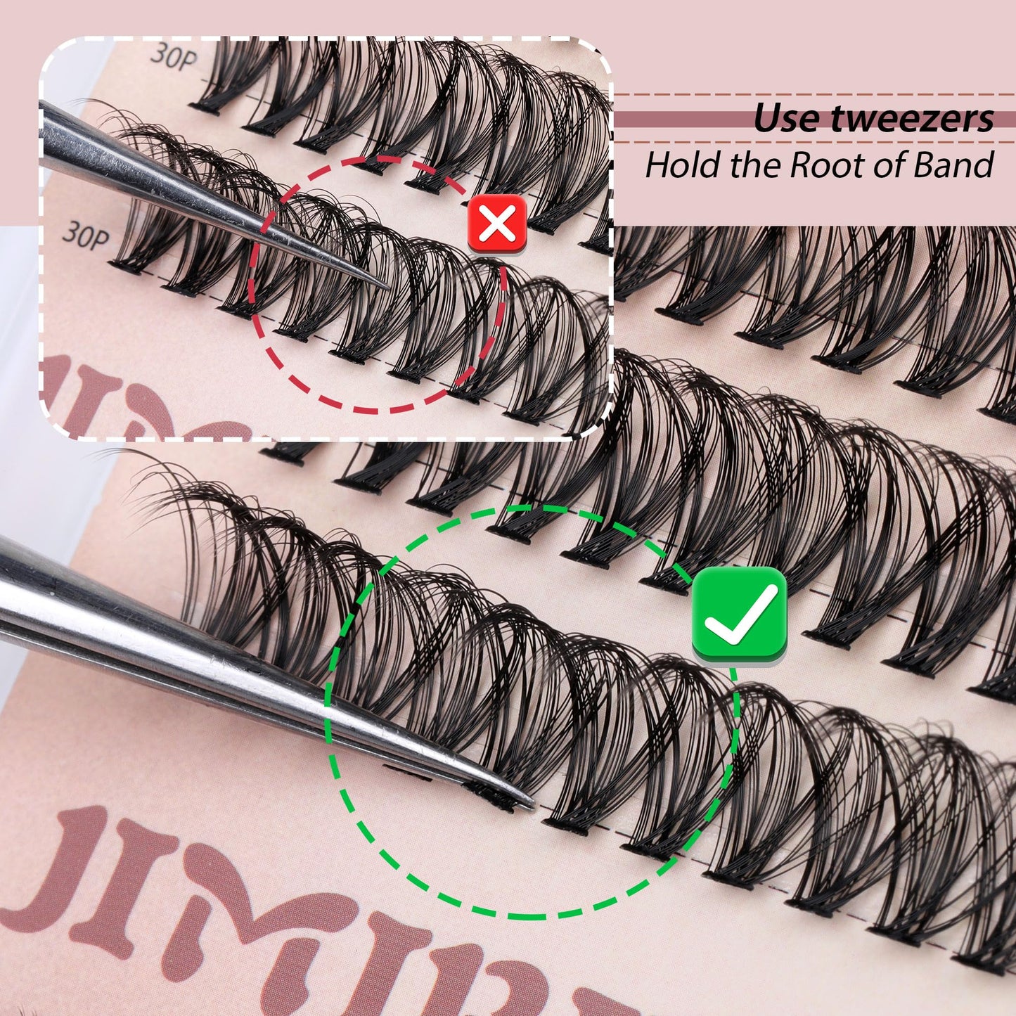 JIMIRE 320Pcs Individual Eyelashes DIY Russian Cluster Lashes 30D+40D Lashes Individual Cluster D Curl 9-16mm Mixed Wispy DIY Lash Clusters Eyelash Extesnsions