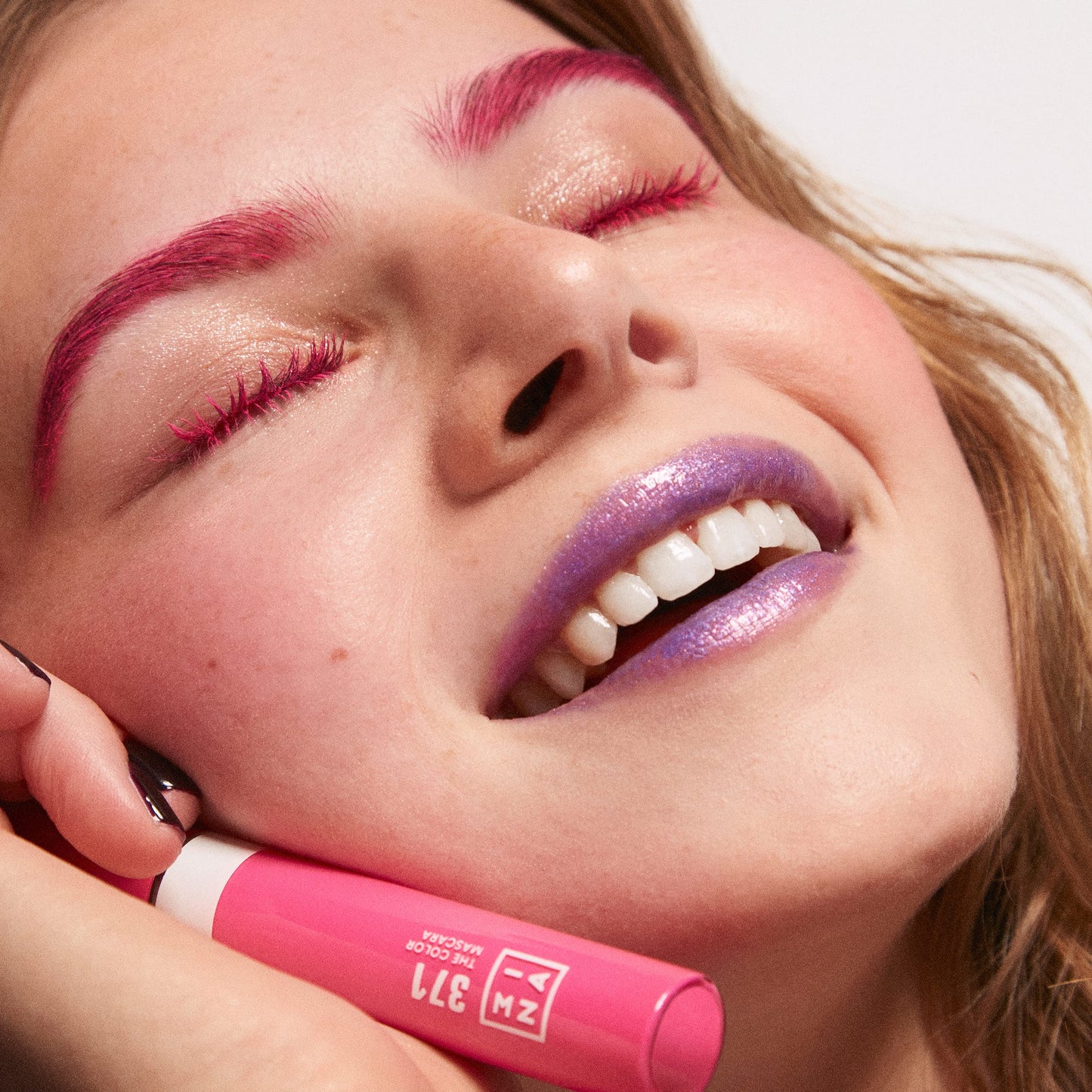 3ina MAKEUP - The Color Mascara 371 Pink with Vegetal Keratin Volume and Lift Long-Lasting Flake Free Lengthening for Sensitive Eyes Vegan Cruelty Free, 31.0 grams, Pack of 1