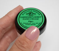 Famous Gardeners Honey Hand Cream 15g Recommended By BBC Gardeners World 2024 Elegance Natural Skin Care MULTI AWARD WINNING Handcream Dry Rough Working Hands Split Fingers Trial Pocket Handbag Size