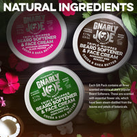 TRADEMARK GNARLY JOE EST.MMXVII Gnarly Joe Beard Softener & Face Cream for Men - 3 x 85g Tins (255g)
